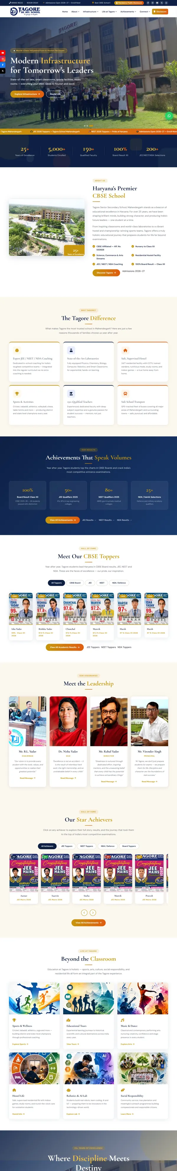 Homepage of Tagore Senior Secondary School, Mahendergarh