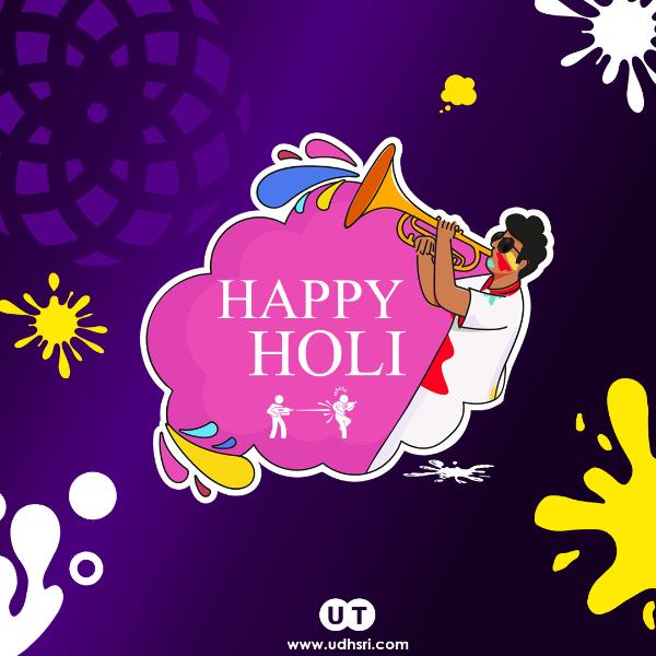 Holi Business Greeting — Free Download | Udhsri Technologies